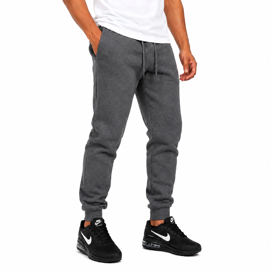 Men's Fleece Athletic Jogger Sweatpants with Drawstring — Charcoal