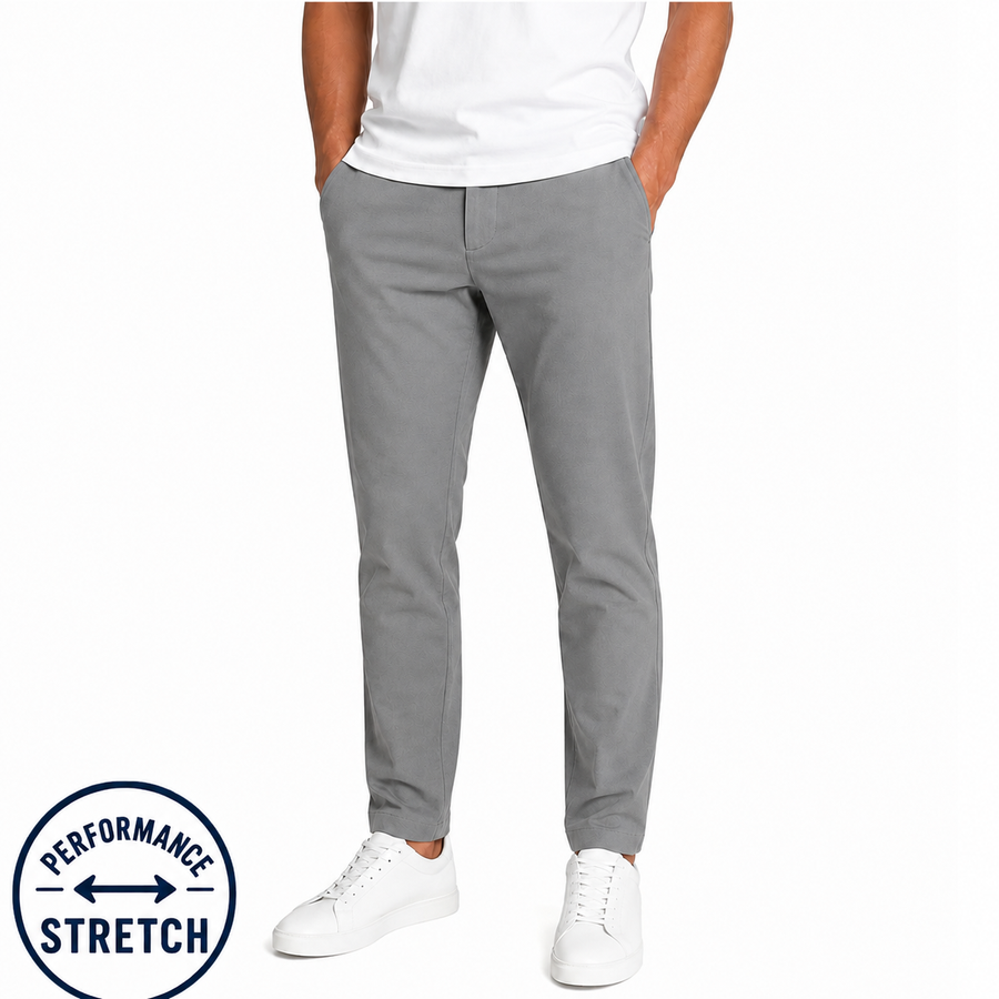 Young Men's Stretch Performance Fit Pants — Grey