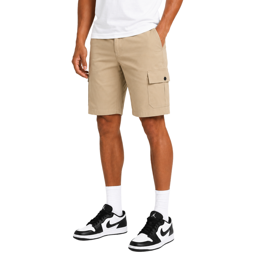 Young Men's Flex Stretch Cargo Shorts — Khaki