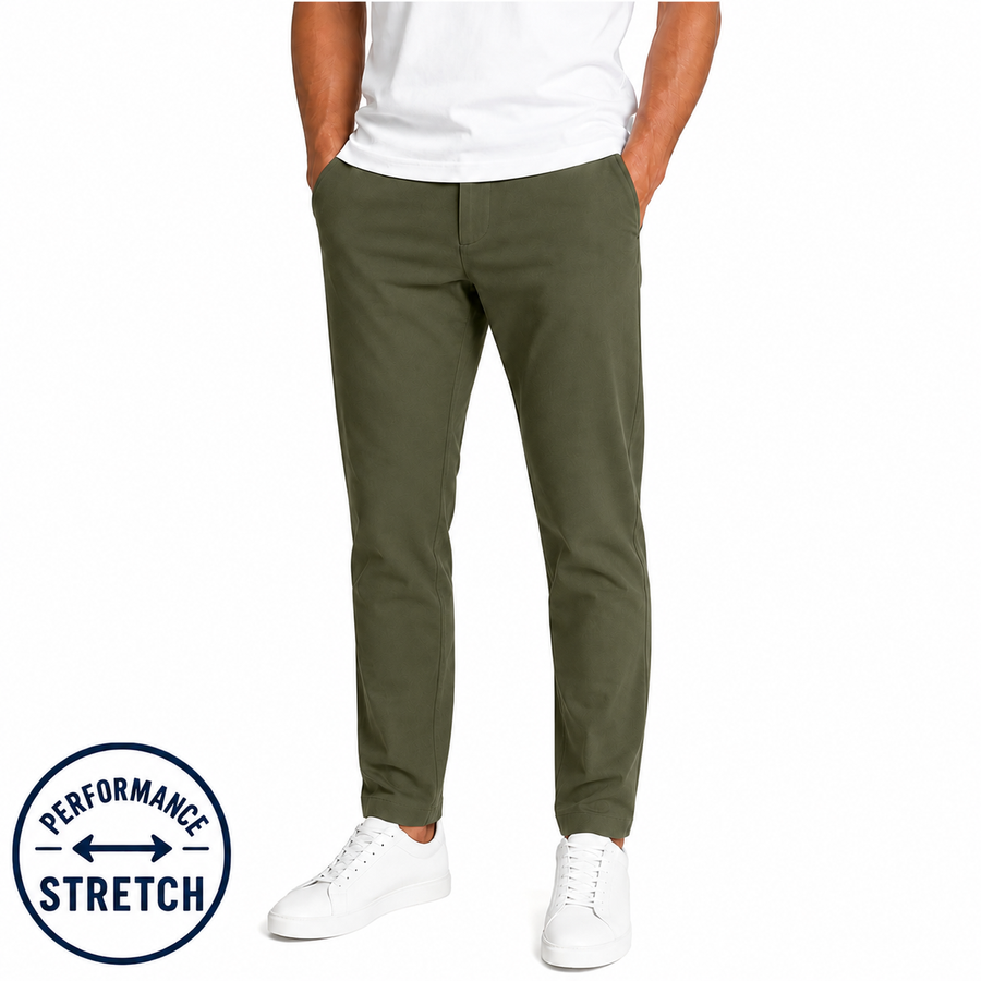 Young Men's Stretch Performance Fit Pants — Olive