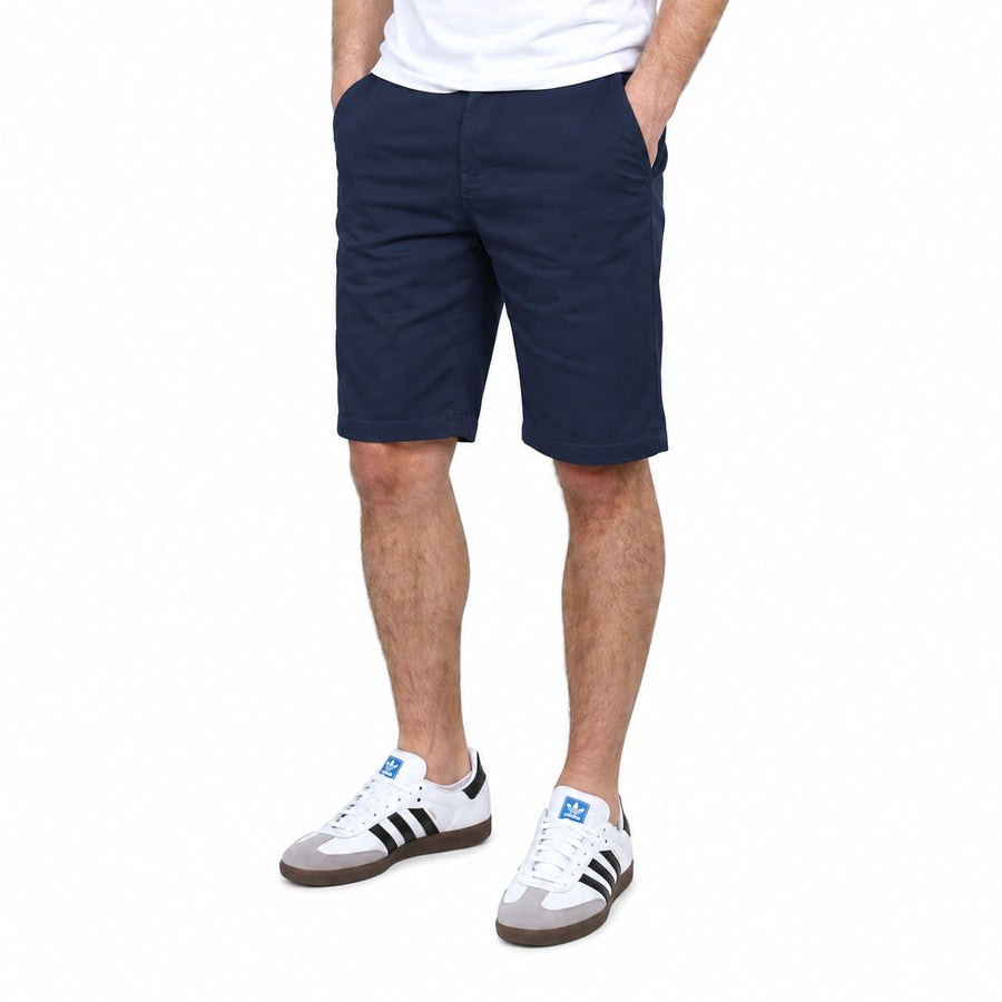 wholesale mens Flat Front Stretch school shorts Navy