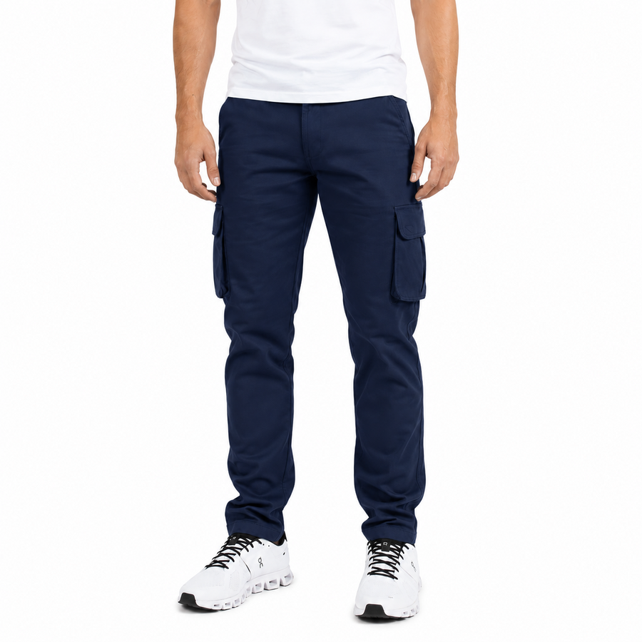 Young Men's Stretch Twill Cargo Pants — Navy