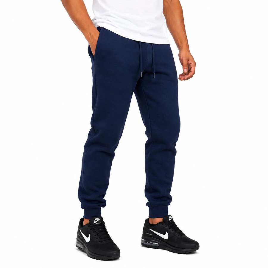 Men's Fleece Athletic Jogger Sweatpants with Drawstring — Navy