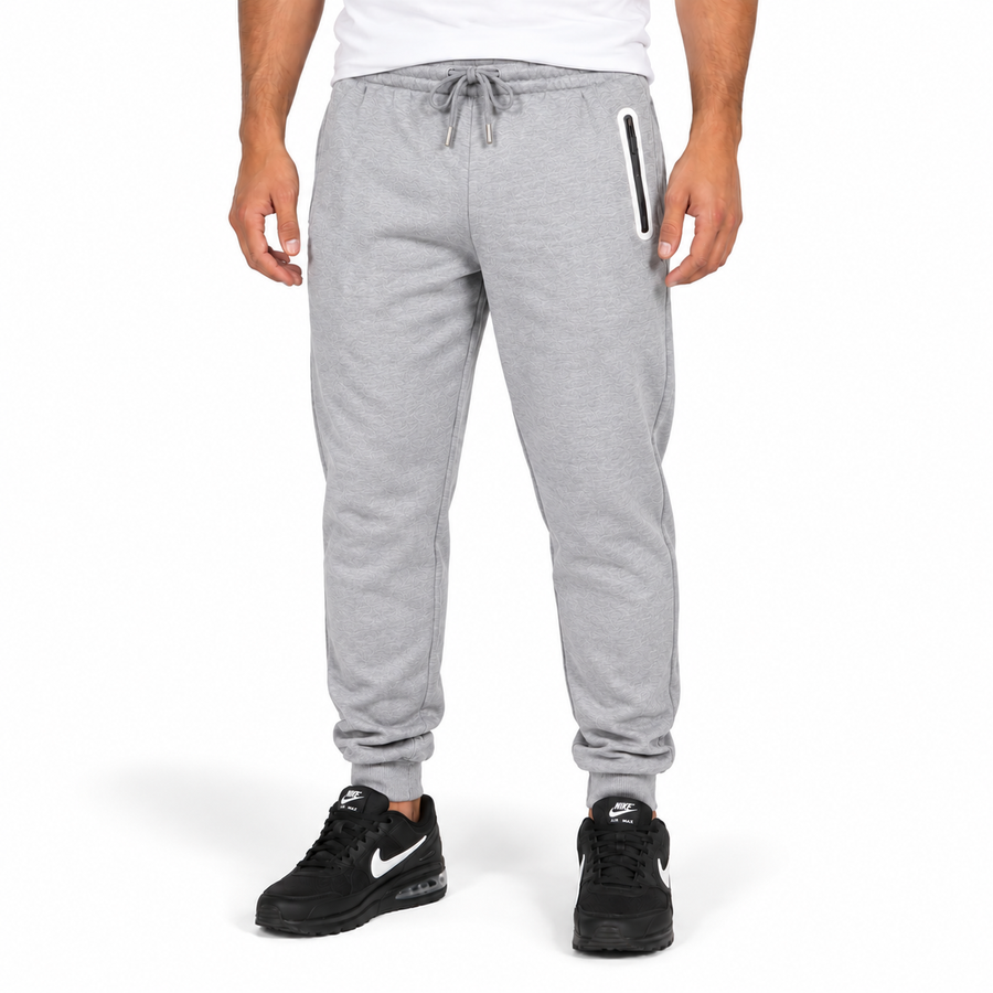 Men's Fleece-Lined Jogger With Heat Seal Zipper Side Pockets — Heather Grey