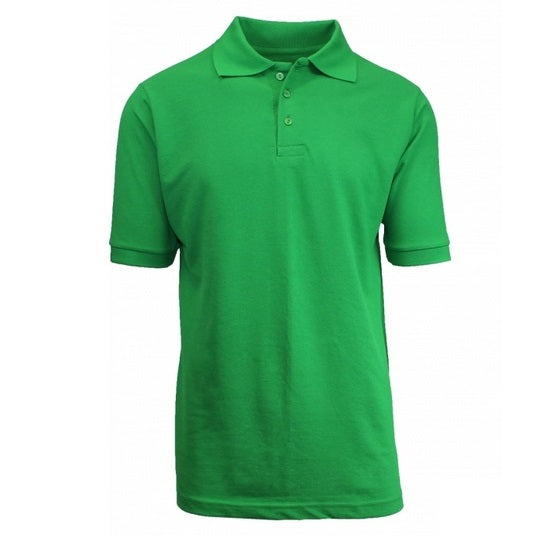 Kelly Green Adult Size Unisex Short Sleeve Pique Polo Shirt