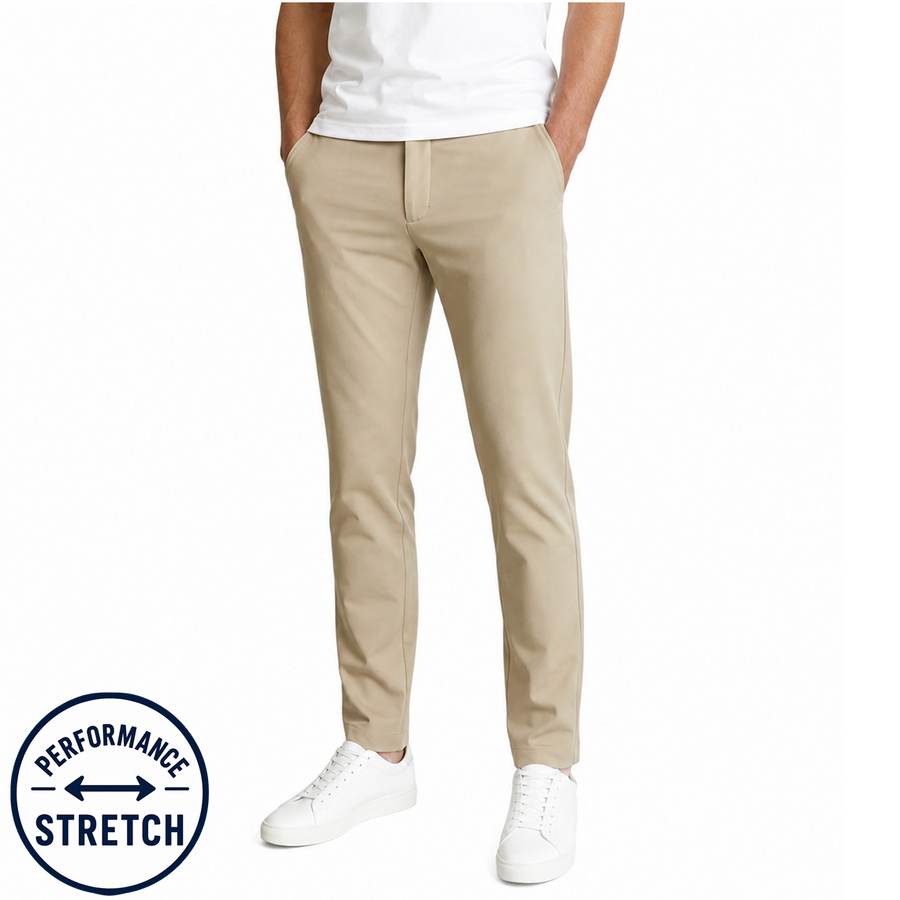 Young Men's Stretch Performance Fit Pants — Khaki