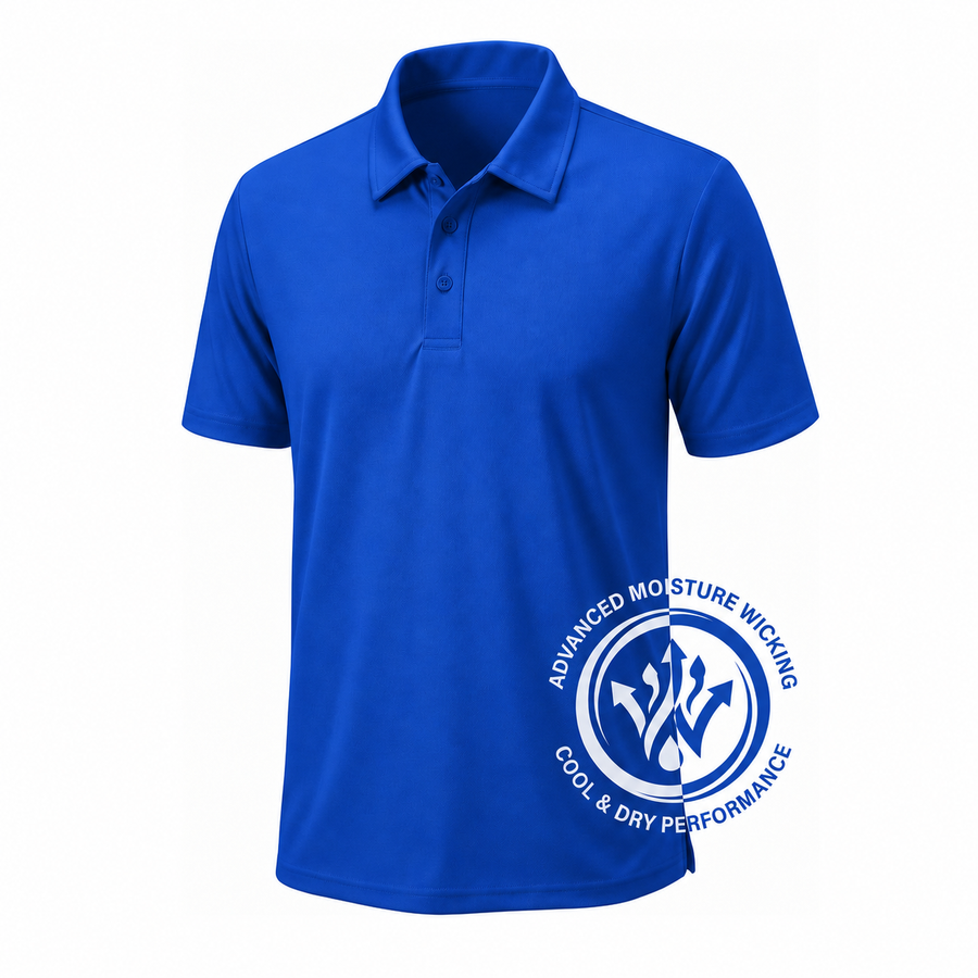 Men's Short Sleeve Performance Polo Shirt — Royal Blue