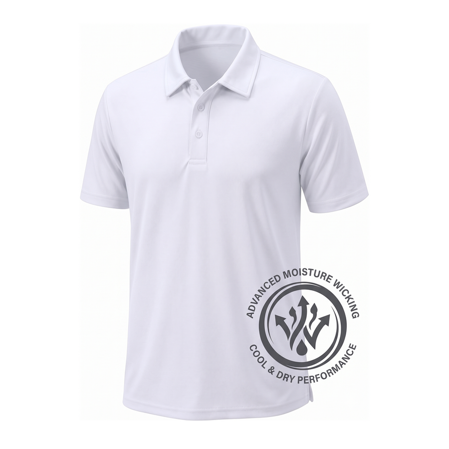 Men's Short Sleeve Performance Polo Shirt — White