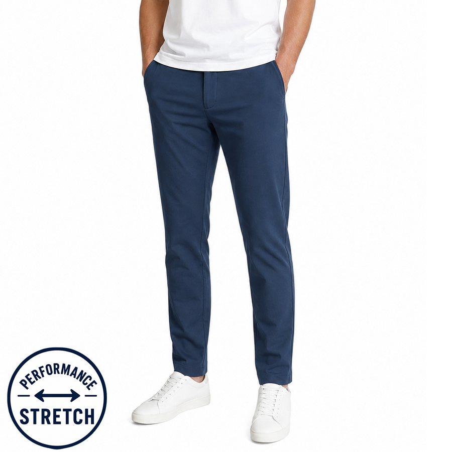 Young Men's Stretch Performance Fit Pants — Navy