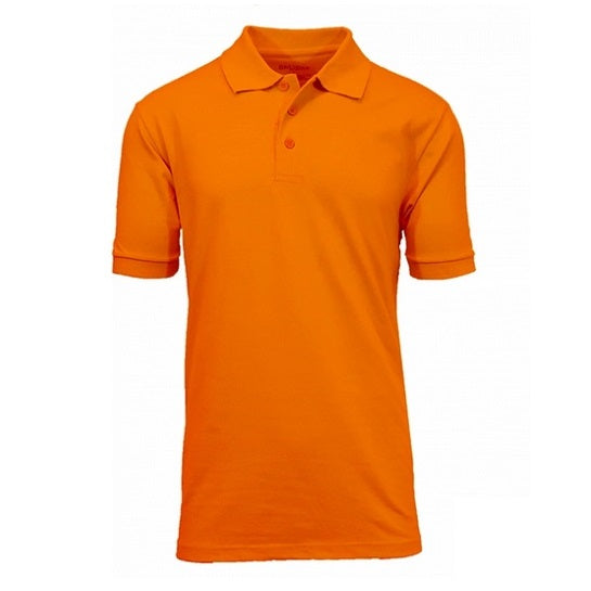 Orange Adult Size Unisex Short Sleeve Pique Polo Shirt