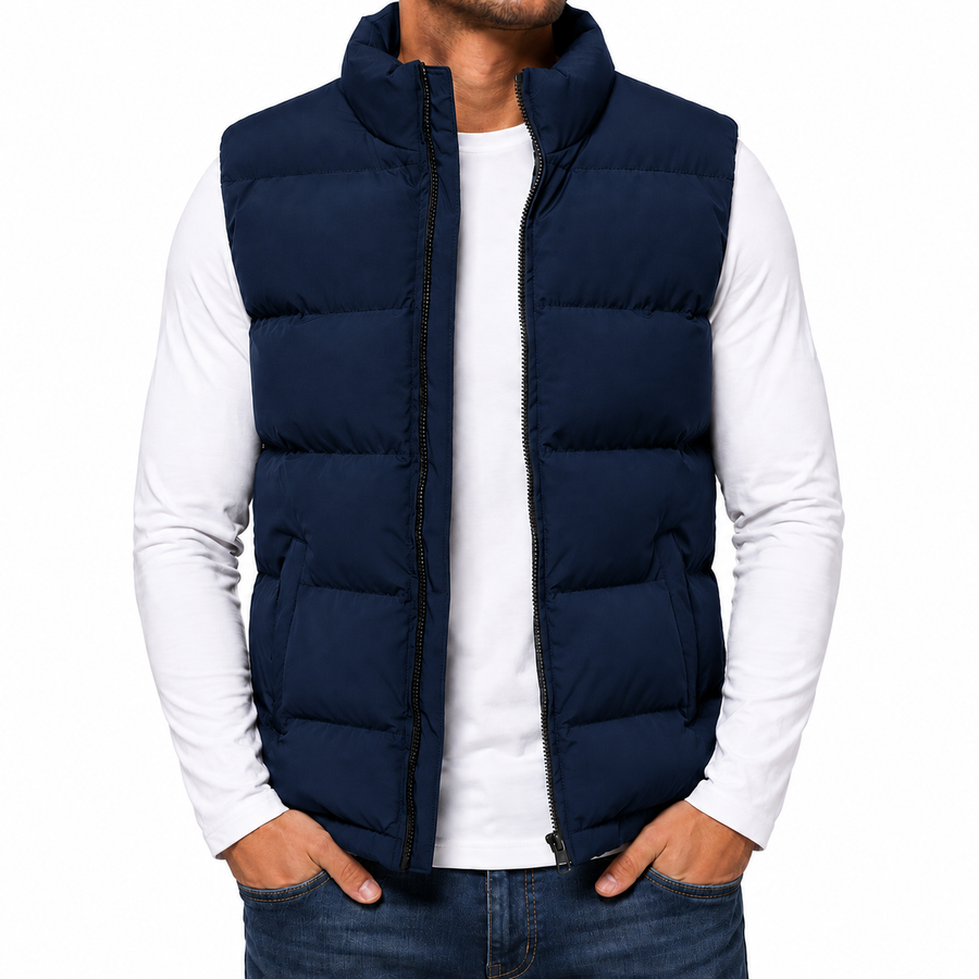 Men's Heavyweight Puffer Bubble Vest — Navy